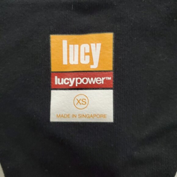 Lucy LucyPower Women's Black Fitted Shelf Bra Cut Out Racerback Tank Size XS - Picture 4 of 7